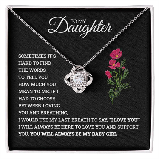 To My Daughter | Love Knot Necklace